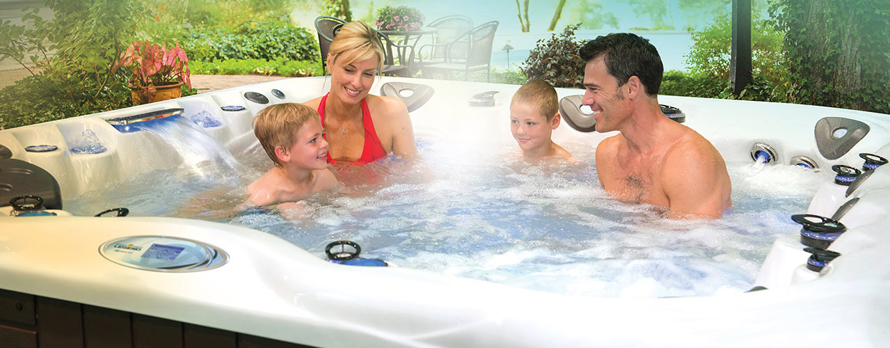 Plaisir familial à l'intérieur des jacuzzis Master Spas